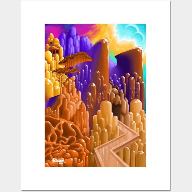 The Outworldly Mountain Palace Wall Art by Glen Bosiwang Pop Culture Bonanza!